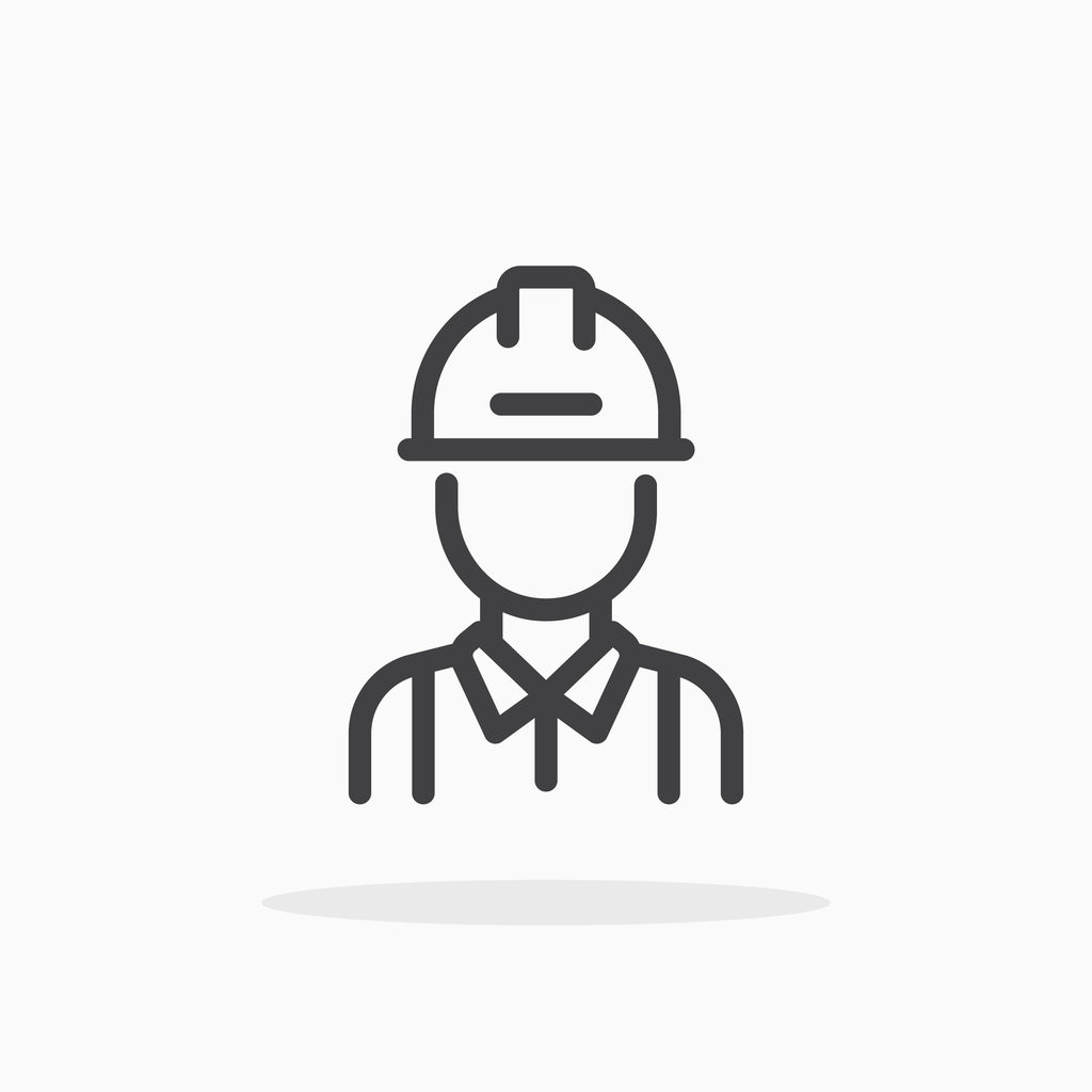 Engineer icon in line style.